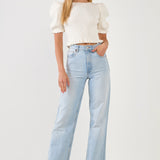 Back Tied Straps Knit Top