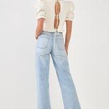 Back Tied Straps Knit Top