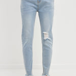 GREY LAB-Destroyed Skinny Jeans-JEANS available at Objectrare