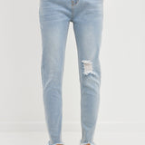 GREY LAB-Destroyed Skinny Jeans-JEANS available at Objectrare