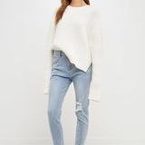 GREY LAB-Destroyed Skinny Jeans-JEANS available at Objectrare