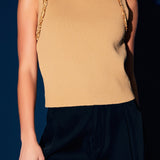 Trim Detail Knit Tank Top