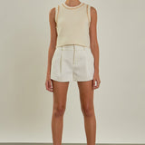Trim Detail Knit Tank Top