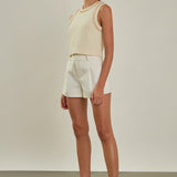 Trim Detail Knit Tank Top