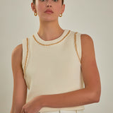 Trim Detail Knit Tank Top