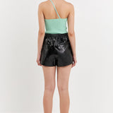 One Shoulder Strap Knit Tank Top