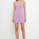Stretch Fabric Fitted Mini Dress