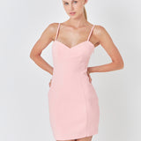 Stretch Fabric Fitted Mini Dress