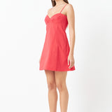 Sweetheart Neckline Mini Dress