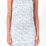 Floral Satin Mini Dress
