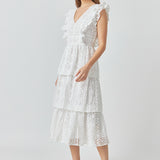 Lace Tiered Midi Dress