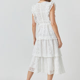 Lace Tiered Midi Dress