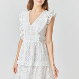 Lace Tiered Midi Dress