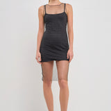 Embellishment Sleeveless Mini Dress