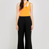 One Shoulder Cut-out Detail Knit Bodysuit