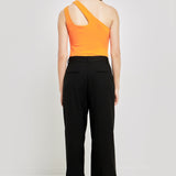 One Shoulder Cut-out Detail Knit Bodysuit