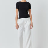 Back Cut-out Detail Knit Top