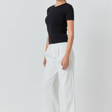 Back Cut-out Detail Knit Top