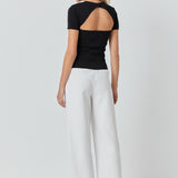 Back Cut-out Detail Knit Top