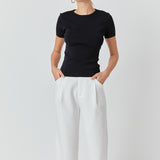 Back Cut-out Detail Knit Top