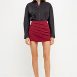 Pleated Detail Skort