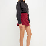 Pleated Detail Skort