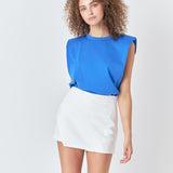 Pleated Detail Skort