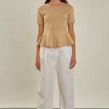 Flare Detail Knit Top