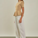 Flare Detail Knit Top