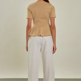 Flare Detail Knit Top