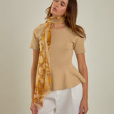 Flare Detail Knit Top