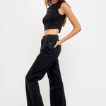 GREY LAB-Knit Crew Neck Cropped Tank Top-CAMI TOPS & TANK available at Objectrare