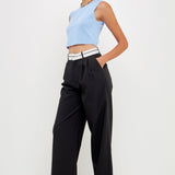 GREY LAB-Knit Crew Neck Cropped Tank Top-CAMI TOPS & TANK available at Objectrare