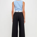 GREY LAB-Knit Crew Neck Cropped Tank Top-CAMI TOPS & TANK available at Objectrare