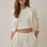 GREY LAB-Knit Crew Neck Cropped Tank Top-CAMI TOPS & TANK available at Objectrare