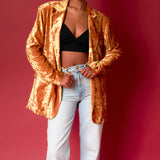 Oversized Velvet Blazer
