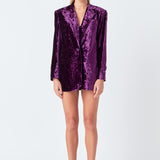 Oversized Velvet Blazer