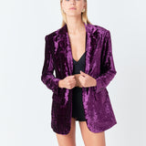 Oversized Velvet Blazer