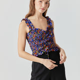 Floral Print Smocked Top