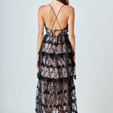 Crochet Layered Midi Dress
