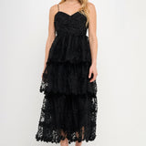 Crochet Layered Midi Dress