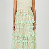 Crochet Layered Midi Dress