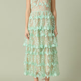 Crochet Layered Midi Dress