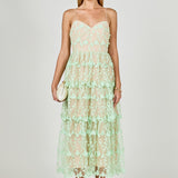 Crochet Layered Midi Dress