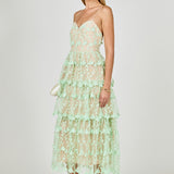 Crochet Layered Midi Dress