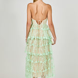 Crochet Layered Midi Dress