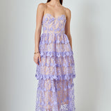 Crochet Layered Midi Dress