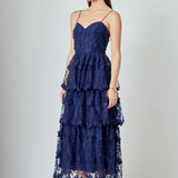 Crochet Layered Midi Dress