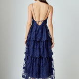 Crochet Layered Midi Dress