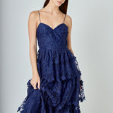 Crochet Layered Midi Dress